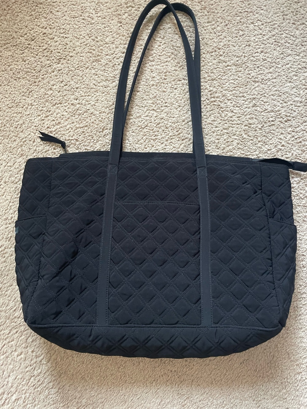 Vera Bradley Black Quilted Tote Bag - Picture 2 of 7